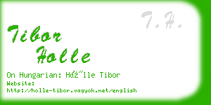 tibor holle business card